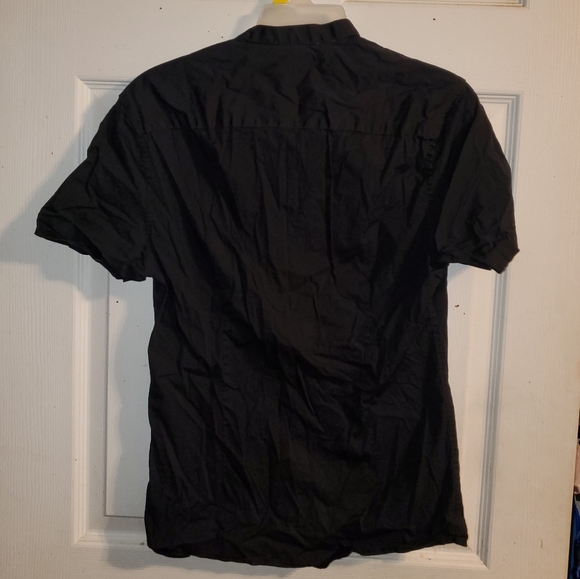 5 for $20 | ASOS DESIGN Slim Fit Band Collar Shirt With Roll Sleeves - Picture 9 of 16